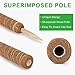 GROWNEER 24 Inch Moss Pole for Plants Indoor, 2 Pcs 15 Inch Stackable Coir Totem Monstera Support, Moss Sticks with 15pcs Labels and 78in Garden Ties, Stake for Climbing Snake Plants Indoor