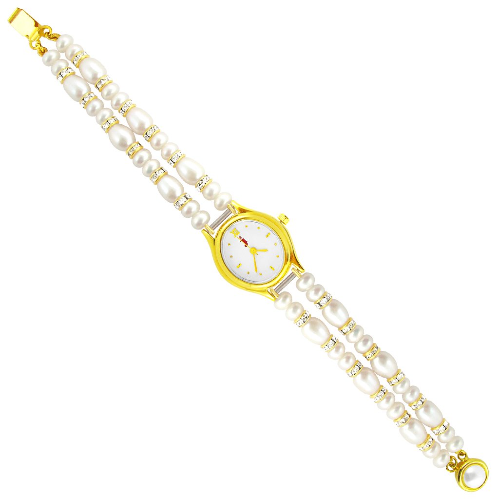Sri Jagdamba Pearls Dealer Two String Cz Pearl Watch for Women (B00EL8U2Y6) Amazon Price History, Amazon Price Tracker