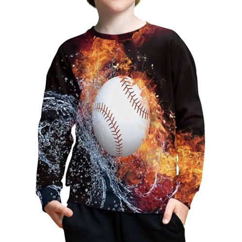 Mumeson Girls Boys Long Sleeve Pullover Sport Travel Outdoor Sweatshirts Loose Fit Active Sportwear