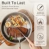 KOKHUB Tri-Ply Stainless Steel Frying Pans Set, 8"/9.5"/11" Vintage Cooking Pans with Lids, PFOA/PTFE/PFAS Free Skillet, Non-Toxic Induction Cookware, Dishwasher & Oven Safe, All Cooktops Compatible #4