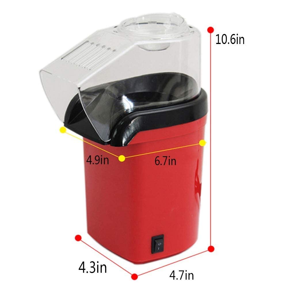 Macchina per Popcorn Macchina per Popcorn, Senza Olio Macchina per Popcorn ad Aria Calda Veloce con Design a Bocca Larga, Perfetta per Guardare Film e organizzare Feste in casa, Sana, 1200 W