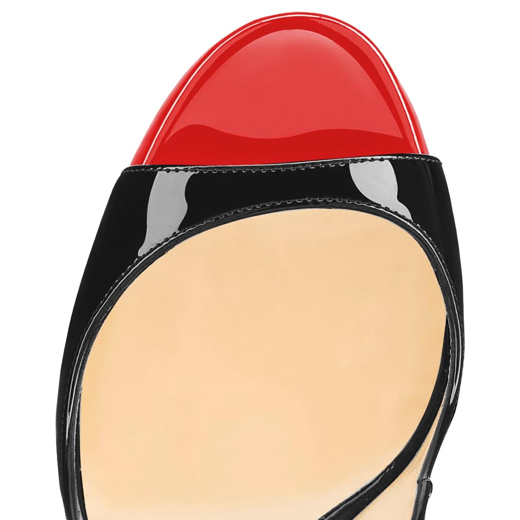 Soireelady - Femmes Sandales- Bout Ouvert - Bride de Cheville Femme - 12CM Talon Haut