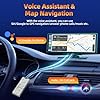 Volam 9,26 tums Carplayq-skärm med 2,5K Dashcam Bilfront, 1080P backkamera, trådlös A-pple Carplay Android Auto, Mirror Link, Navigation, G00gle, Siri, FM, AUX, Loop Recording, 64G SD-kort #4