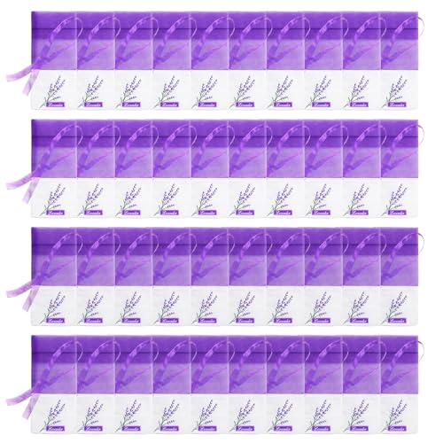 IJHYGD 40 Pcs Bolsas de Lavanda Bolsitas Sobres Perfumados Armario Saquitos de Lavanda Bolsos Vacíos de La Bolsita Saquitos Perfumados de Lavanda Bolsas Lavanda Bolsa de Bolsita Vacía(Morado Oscuro)