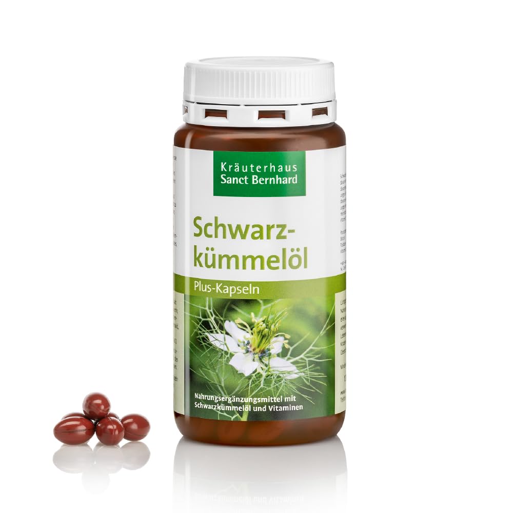 Sanct Bernhard Schwarzkümmelöl-Plus – 180 Kapseln, 1er Pack (129 g)
