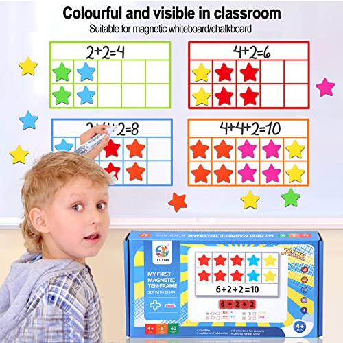 Coohchch Magnetic Ten-Frame Math Learning Set #TOP22