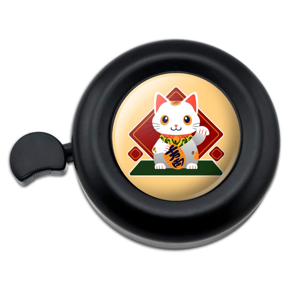 GRAPHICS & MORE Cute Lucky Cat Maneki-Neko Bicycle Handlebar Bike Bell
