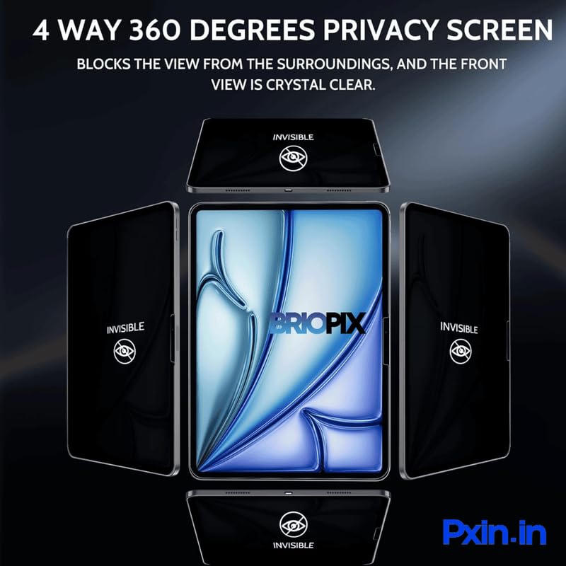 Image of Pxin Tablet Privacy Screen Guard compatible with VIVO Pad5 | Anti Glare | Reduces blue light | 360 degree anti-spy | Eye Protection