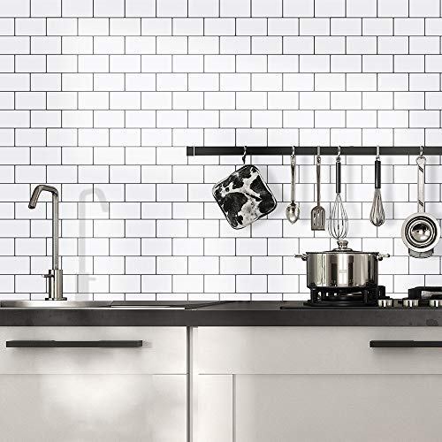 Upgraded, STICKGOO 10-Sheet Peel and Stick Subway Tile Backsplash, 13