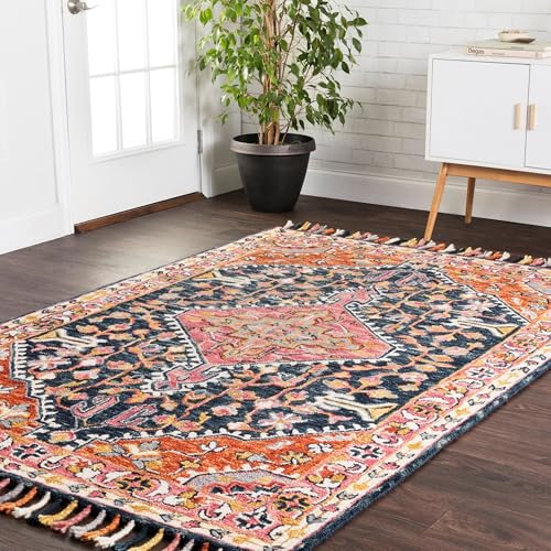 Image of Hand Tufted Premium Rug Premium Wool Carpet for Living Room Bedroom and Hall Size 8x10 Feet Color Multi