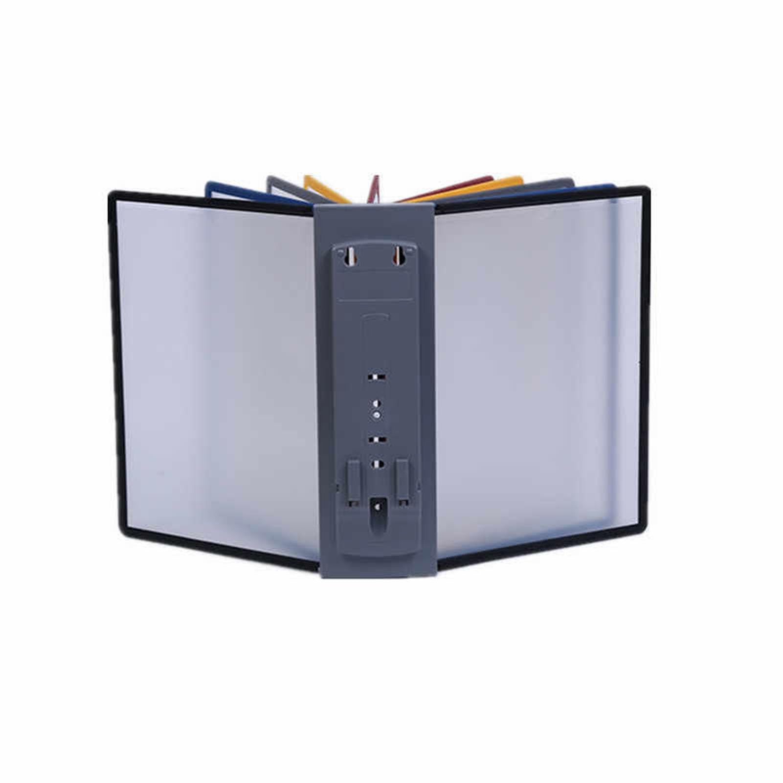 JYBNBBE Wall Mount Reference Organizer, Pvc Desktop Flip Present Folder, 20 Double-sided Color Display Pockets, Tabletop Reference System, Flip and Find Reference Display Document Retention Holder