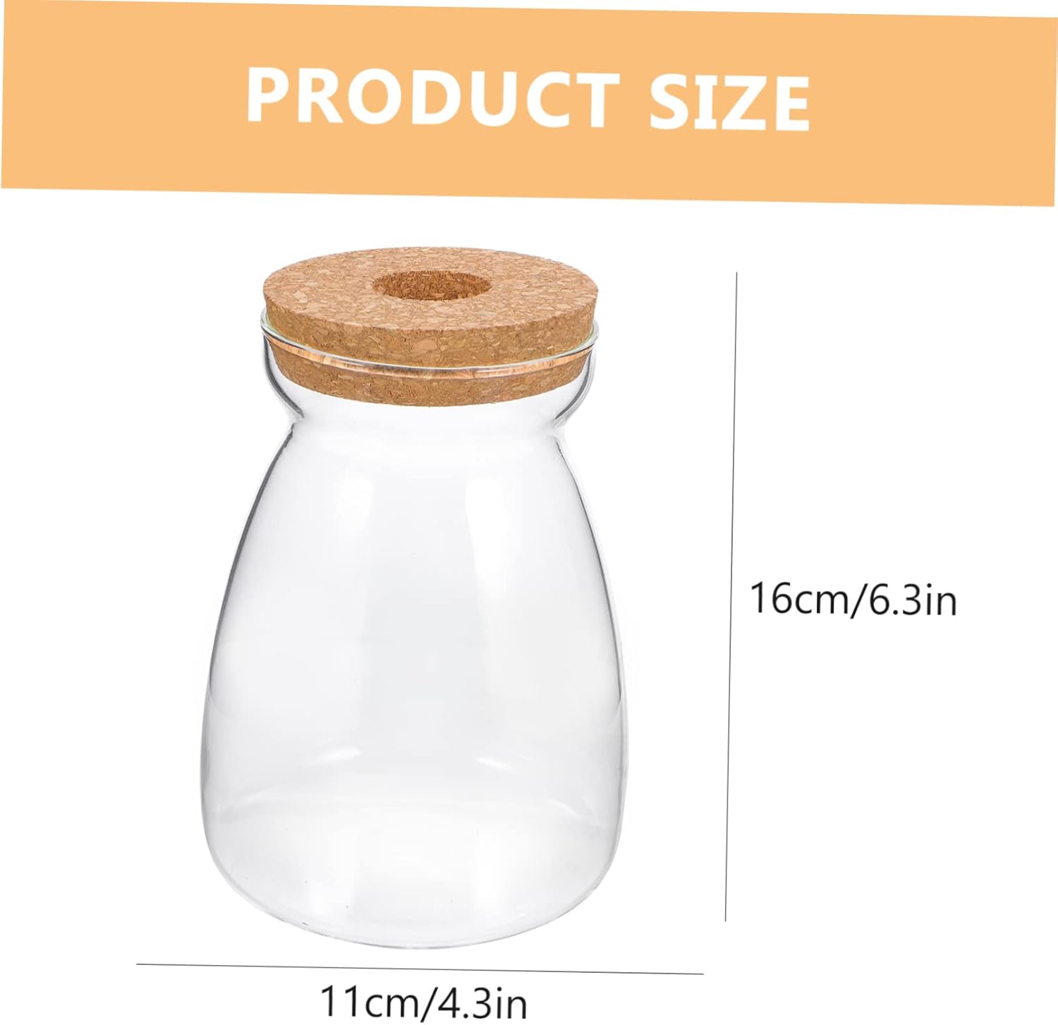 Large Transparent Glass Terrarium Jar with Lid for Micro Landscape and Hydroponic Plants Modern Indoor Plant Container for Succulents and Decorative Natural Elements for Bedroom