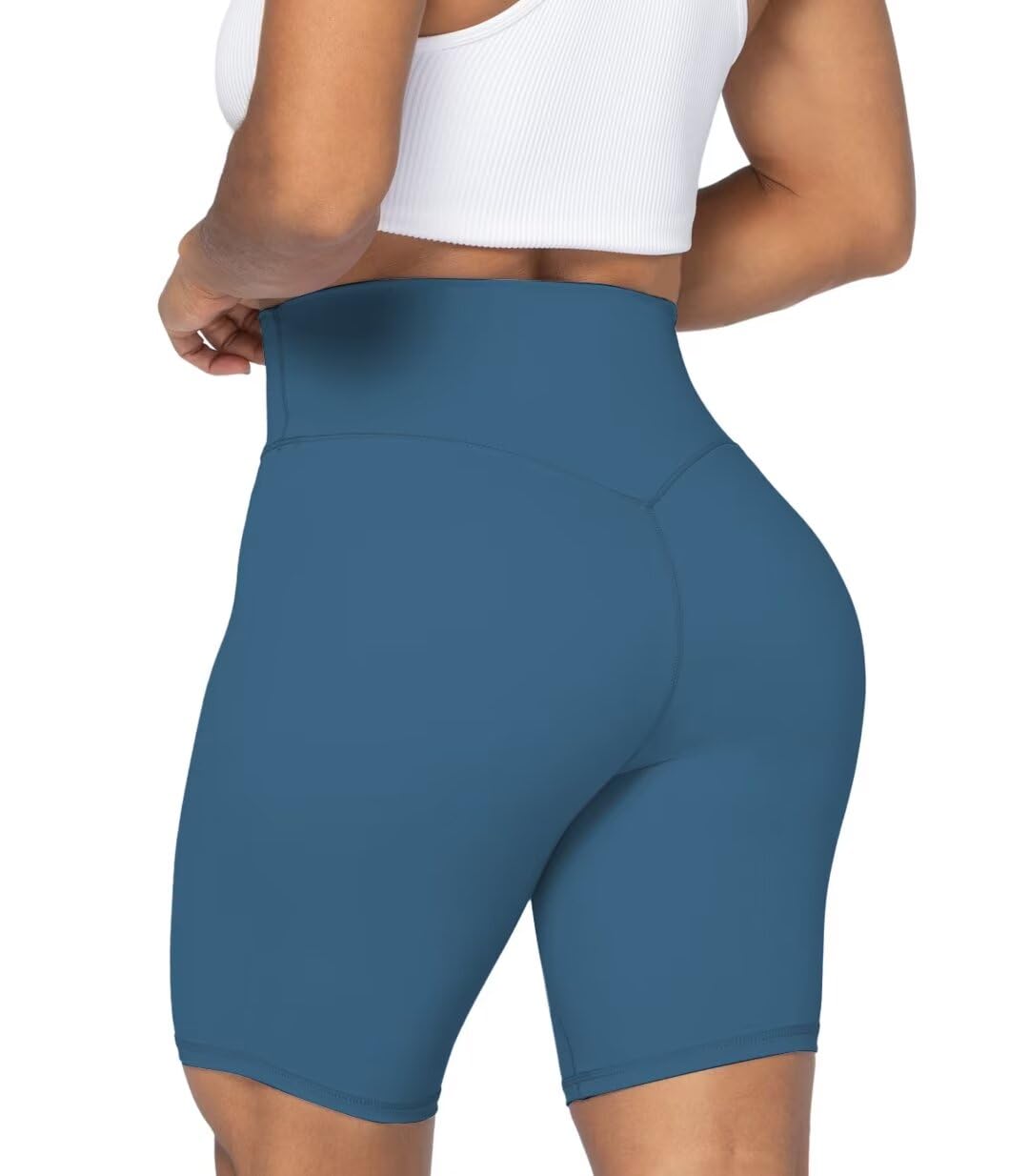 Sunzel No Front Seam High Waist Biker Shorts for Women, Squat Proof Yoga Workout Gym Bike Shorts