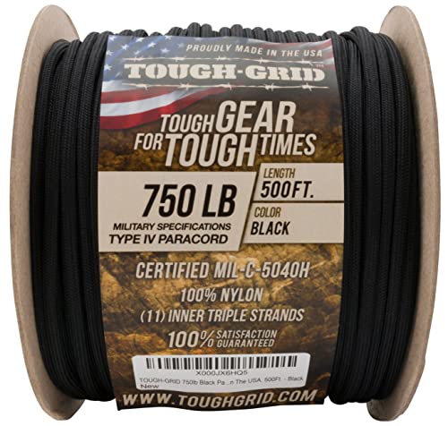 Image of TOUGH-GRID 750 Paracord, 100% Nylon, Made in USA, Type IV Mil-Spec Cord