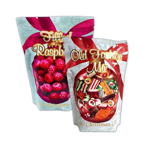 Old Fashion Christmas Candy Variety Pack. Includes Two Bags Of Hard Candies From Primrose Candy Company! 1 Bag Of Each: Filled Raspberry Candy & Old Fashion Mix! Comes With A Bellatavo Fridge Magnet! #TOP6