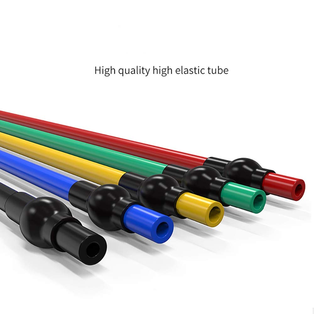 Set di Fasce di Resistenza, Bande di Resistenza,Bande Elastiche in Lattice con Maniglie, Gancio per Fissaggio alla Porta Cinghie Puntapiedi e Borsa, per Fitness, Yoga, Pilates