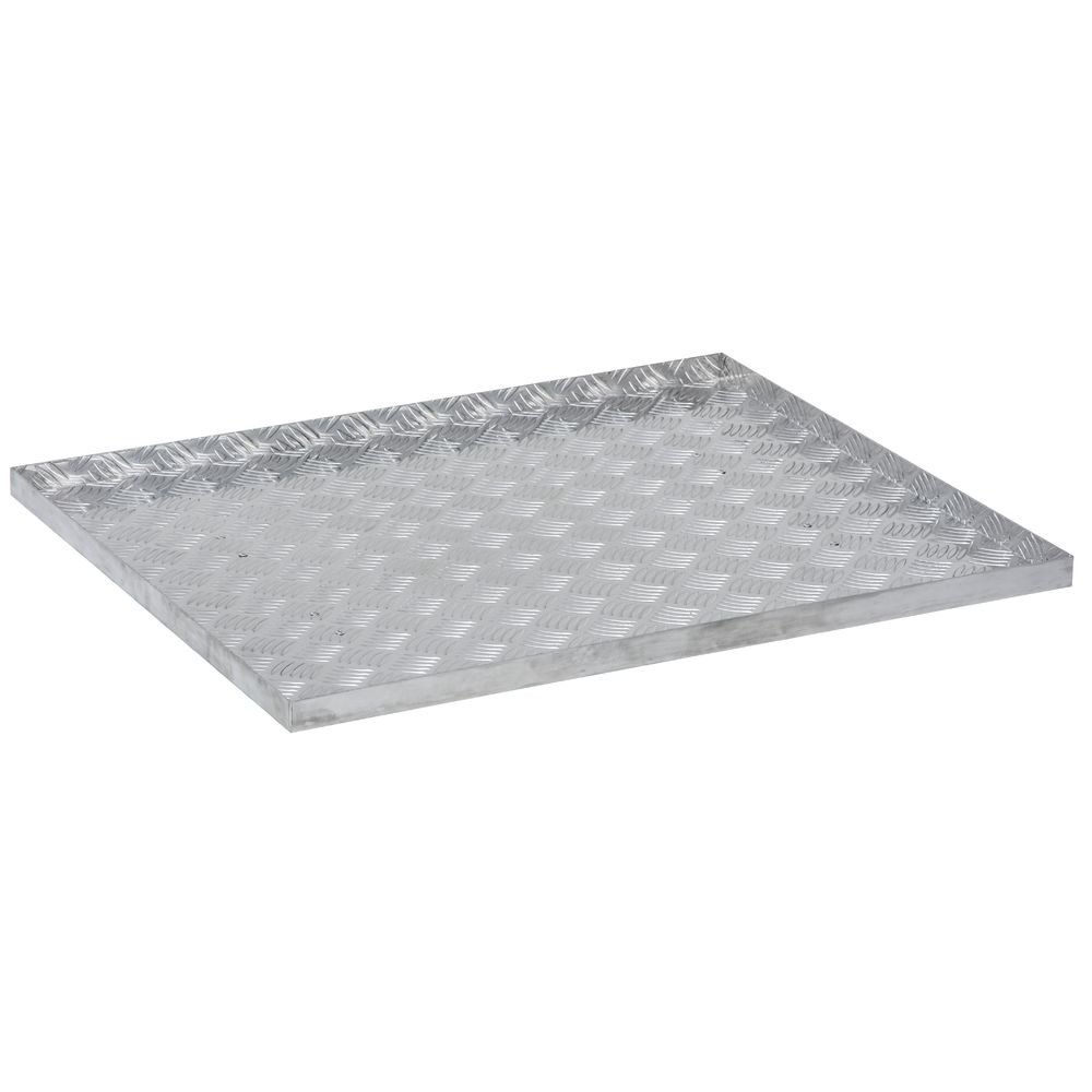 Steam Table Well Cover Double-Well Stainless Steel - 27 1/2" L x 23 3/4" W x 3 1/2" H by HUBERT – Aluminum, Silver, Model TR12901ALU