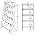 Walker Edison Sophia Modern 4 Shelf Ladder Bookcase , 55 Inch, White