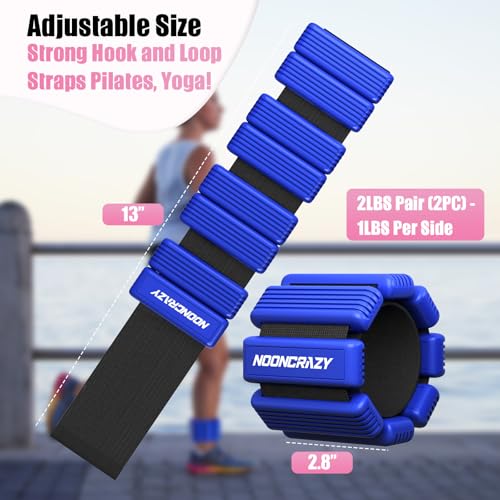 Image of Pilates Wrist Ankle Weights for Women, Wearable Strong Arm & Leg Weights Set of 2(1 lb /2.2 lbs Each), Adjustable Ankle Weights for Walking, Yoga, Dance, Barre, Gym