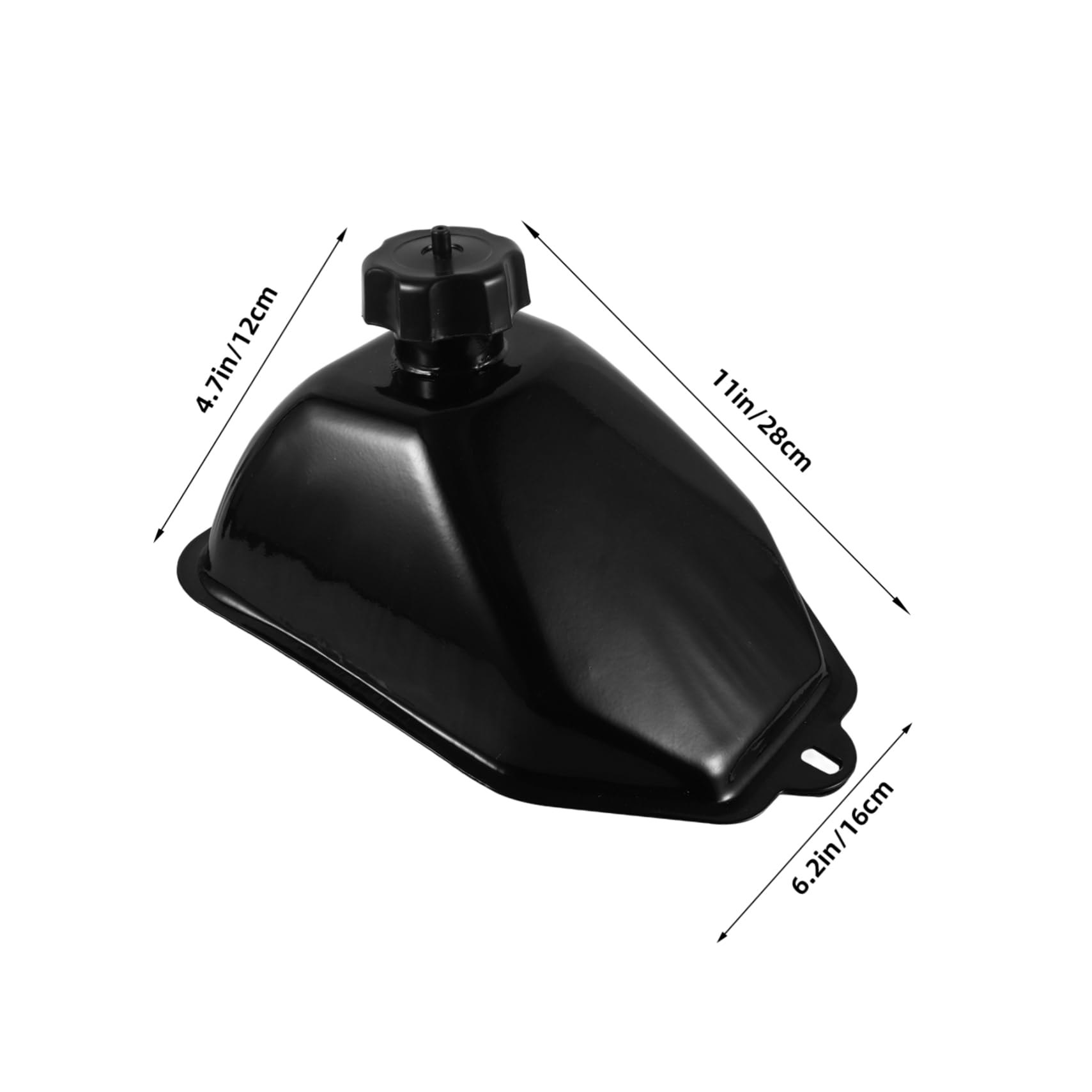 Petit Réservoir D'essence 3l en Fer pour Moto Atv 50cc Noir
