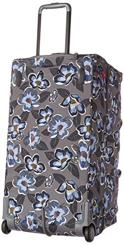Vera Bradley Recycled Lighten Up Reactive XL Foldable Rolling Duffle Luggage, Blooms Shower