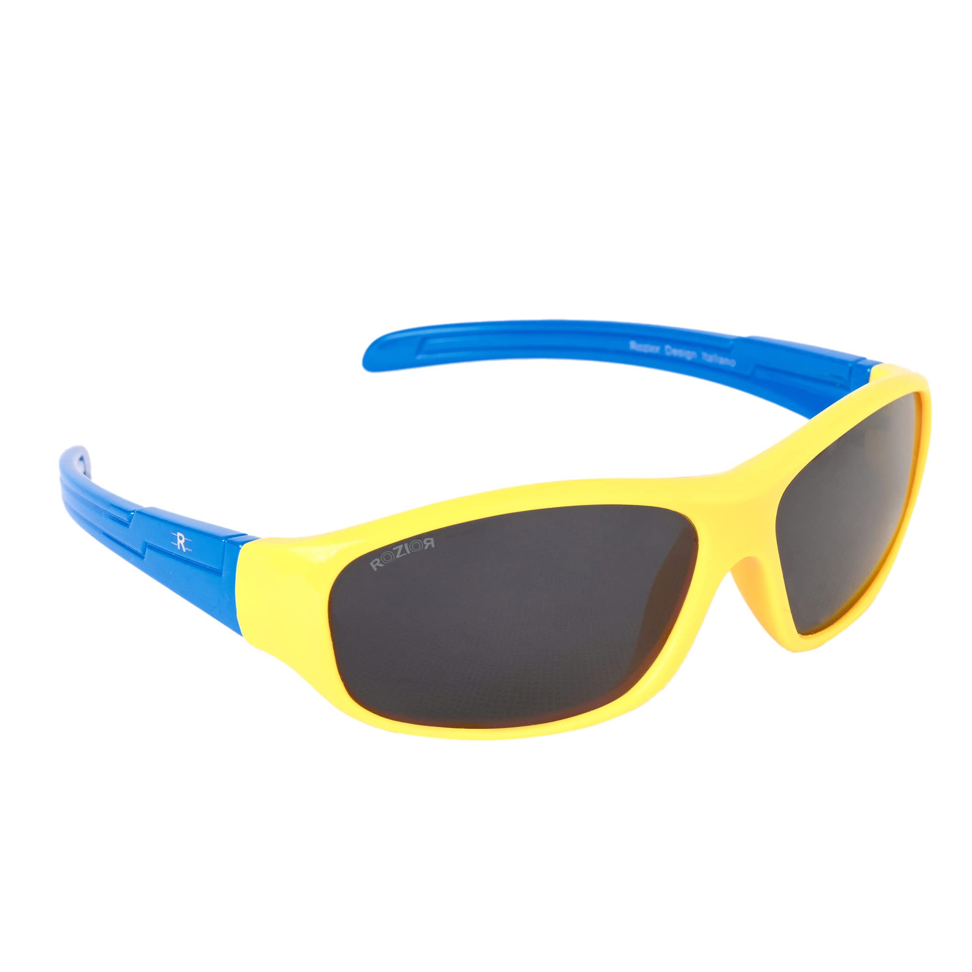 ROZIOR Unisex Child Kid'S Sports Polarization Sunglasses Yellow Frame, Yellow Lens (Small) - Pack Of 1 - Image 7 thumbnail