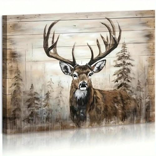 Décoration murale cerf sauvage pour une atmosphère de chalet chaleureux