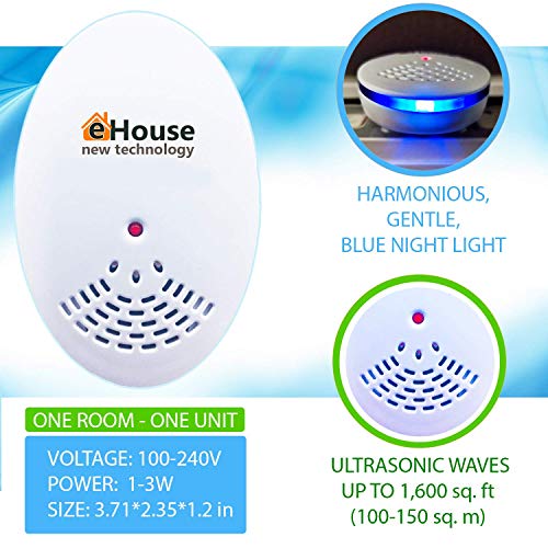 BH-1, Ultrasonic Pest Control Repeller – Electronic & Ultrasound, Indoor Plug-in Repellent – Get rid of – Rodents, Mice, Squirrels, Bats, Insects, Bed Bugs, Ants, Fleas, Spiders, Roaches (2 Pack) BH-1, Ultrasonic Pest Control Repeller – Electronic & Ultrasound, Indoor Plug-in Repellent – Get rid of – Rodents, Mice, Squirrels, Bats, Insects, Bed Bugs, Ants, Fleas, Spiders, Roaches (2 Pack)