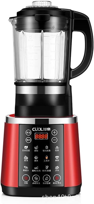 Generic Máquina de leche de soja totalmente automática que rompe la pared, capacidad de 1.4L, rojo noble, oro rosa, gris oscuro, accesorio