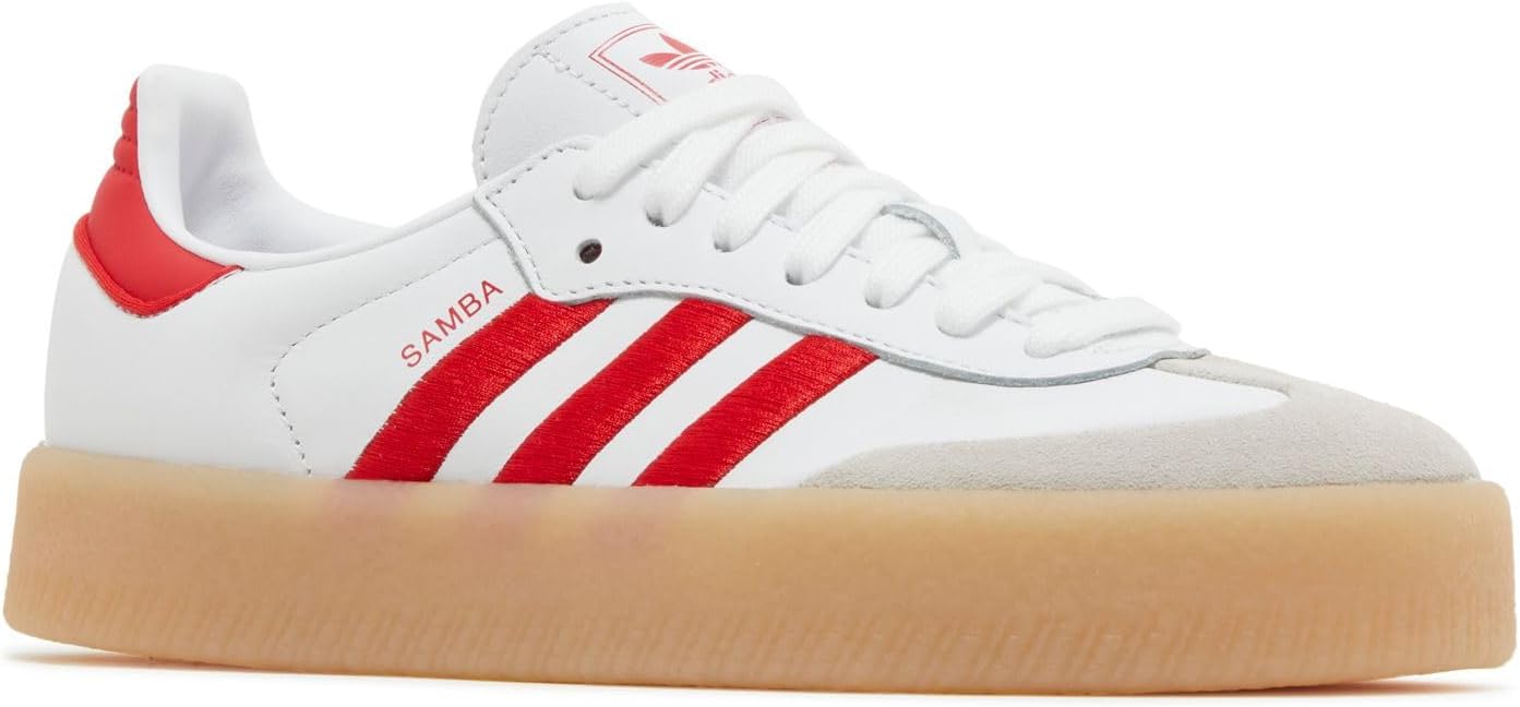 adidas Samba OG Women's Shoes, Cloud White/Better Scarlet/Cloud White, Size 6 - Image 2