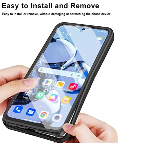 for Samsung Galaxy A15 5G Clear Case, Phone Case with Built-in Screen Protector Dual Layer Full Body Protective Hard PC +Soft TPU Bumper Transparent Shockproof Cover for Galaxy A15 5G (Pink) - Image 6