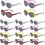 16 Pack 80's Style Neon Party Sunglasses Racecar Sunglasses with UV400 Protection Checkered Sunglasses Party Favors Sunglasses in Bulk for Boys Girls Birthday Graduation Beach Pool Party Favors