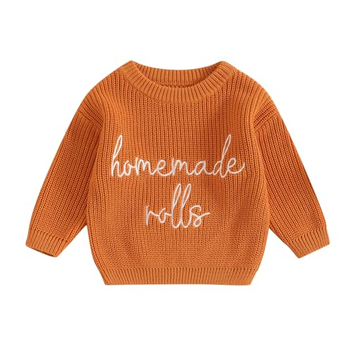 Image of YINGISFITM Valentines Baby Girl Boy Outfit Toddler Valentines Sweet Heart Sweater Knit Sweaters Fall Winter Clothes