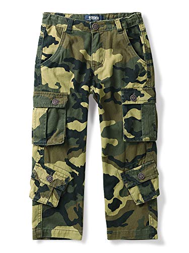 Ochenta Boys' Camo Scout Pants, 8 Pockets Cargo Combat Casual Trousers Camo M Tag 160-9-10 Years #TOP10