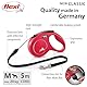 flexi® Classic M Gurt 5 m rot, Roll-Leine für Hunde bis 20 kg