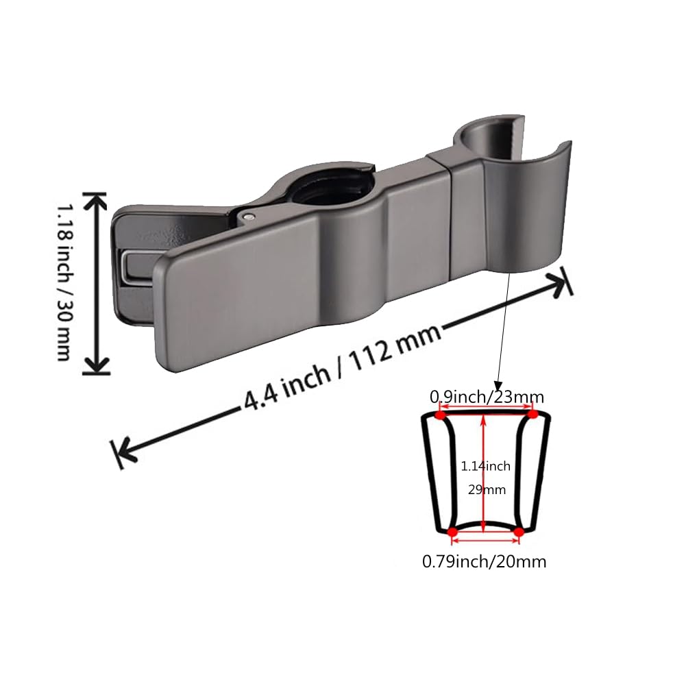 RecDec Duschkopfhalter – Verstellbar, Klemmhalterung Für 18–25 Mm Stangen, 360° Drehbar