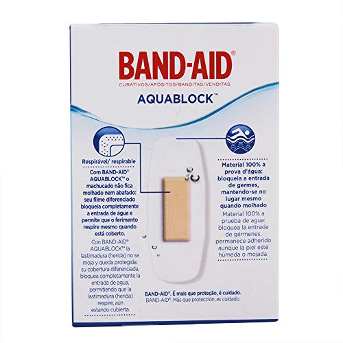 Curativos Adesivos Aquablock, Band-Aid, 30 Unidades