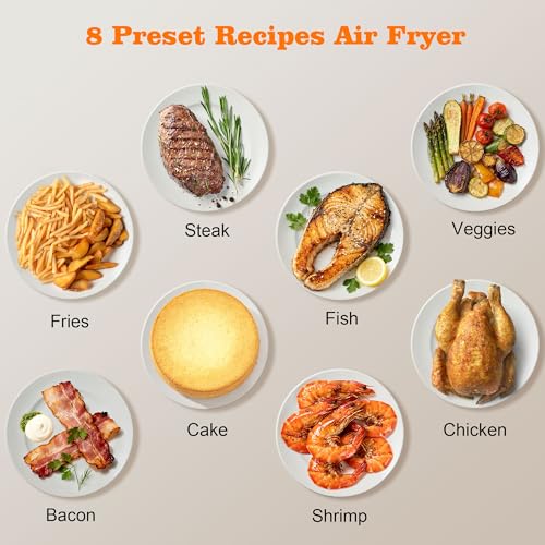 HoninJoy 12QT Large Dual Basket Air Fryer with Viewing Window and 50pcs Paper Liners, 10-in-1 Digital Touchscreen Double Zone Air Fryers, SyncCook to Bake,Roast,Reheat,Broil, Nonstick Dishwasher Safe - Image 7