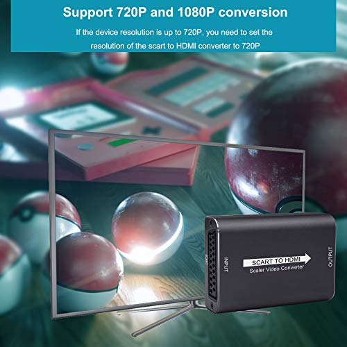 Tihokile Convertitore da Scart a HDMI, 1080P