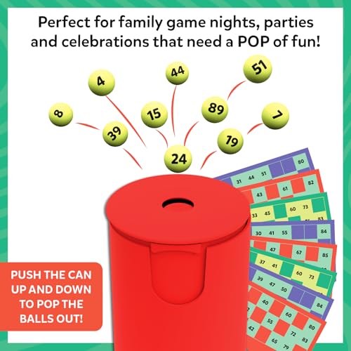 Image of Skillmatics Pop-Reveal Housie - Classic Housie Tambola Game with a Fun Twist, Reusable Cards, Fun for Family Game Nights & Celebrations, Gift for Kids, Teens & Adults, Ages 4, 5, 6, & Up, 3+ Players
