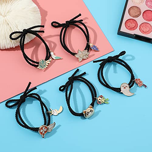Genshin Impact Hair Pins And Hair Ties Hair Accessories Combination Fashion Gift For Women Girls Elasticity Hairstyle Jewelry Birthday Souvenir Fans Gifts #TOP3