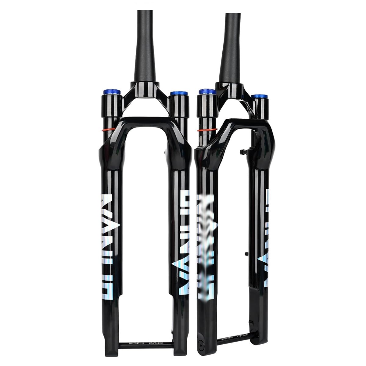 700C Rennrad-Federgabel 1-1/2'' Konisches Rohr Gravel-Gabeln 60mm Federweg Luftfedergabel XC Scheibenbremse Fahrrad-Vorderradgabel 100 * 12mm Steckachse Fahrradgabeln