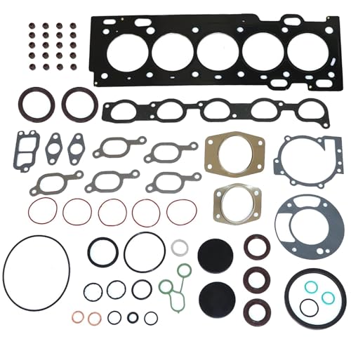 Image of XQSMWF MLS Cylinder Head Gasket Set Compatible with Volvo S60 S70 S80 V70 XC70 XC90 C70 2.4L 2.5L L5 DOHC 2000-2009, Replaces HS26256PT HS54548 HGS4264 9443896 271802