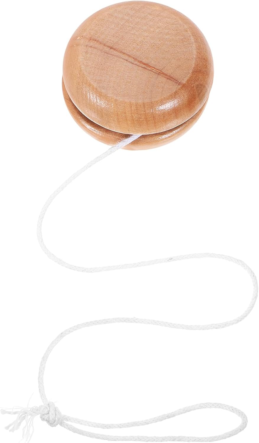 Wooden Yo-yo Plain Design Wood Material Smooth Lines Traditional Outdoor Plaything for Unisex Fun and Skill Development