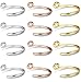 FIBO STEEL 12 Pcs Surgical Steel Fake Nose Hoop Ring Faux Clip On Nose Ring Set Body Piercing Jewelry 3C