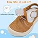 LeIsfIt Toddler Girls Boys Sandals Closed Toe Water Sandals Kids Lightweight Wide Water Shoes for Beach Swim Brown 6 Toddler
