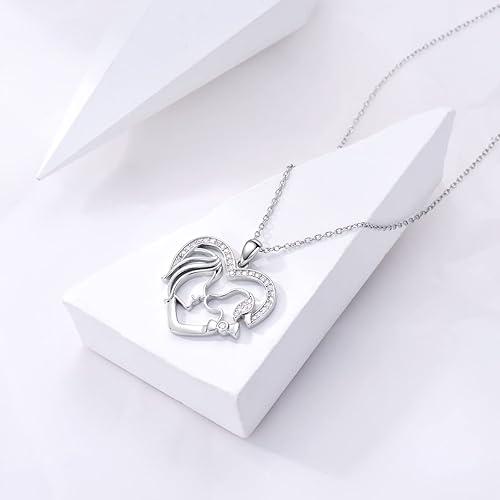 Miniatura 6 de VONALA Collar de zorro de plata de ley con colgante de zorro para mujer, collar de zorro para mamá y bebé, joyería de zorro, regalos para mujeres y
