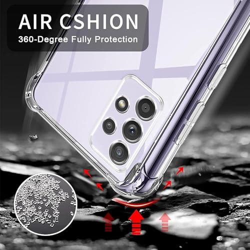 Image of BOXXO Flexible Back Cover for Samsung Galaxy A33 5G | Back Cover Transparent Clear Shockproof Case Four Corner Protection | Slim Protective Mobile Phone Cover for Samsung Galaxy A33 5G