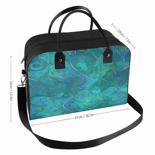 Maletín ligero para laptop unisex con patrón turquesa miniatura 2