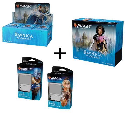 MTG Magic The Gathering Ravnica Allegiance Booster Box + Bundle + Both Planeswalker Decks